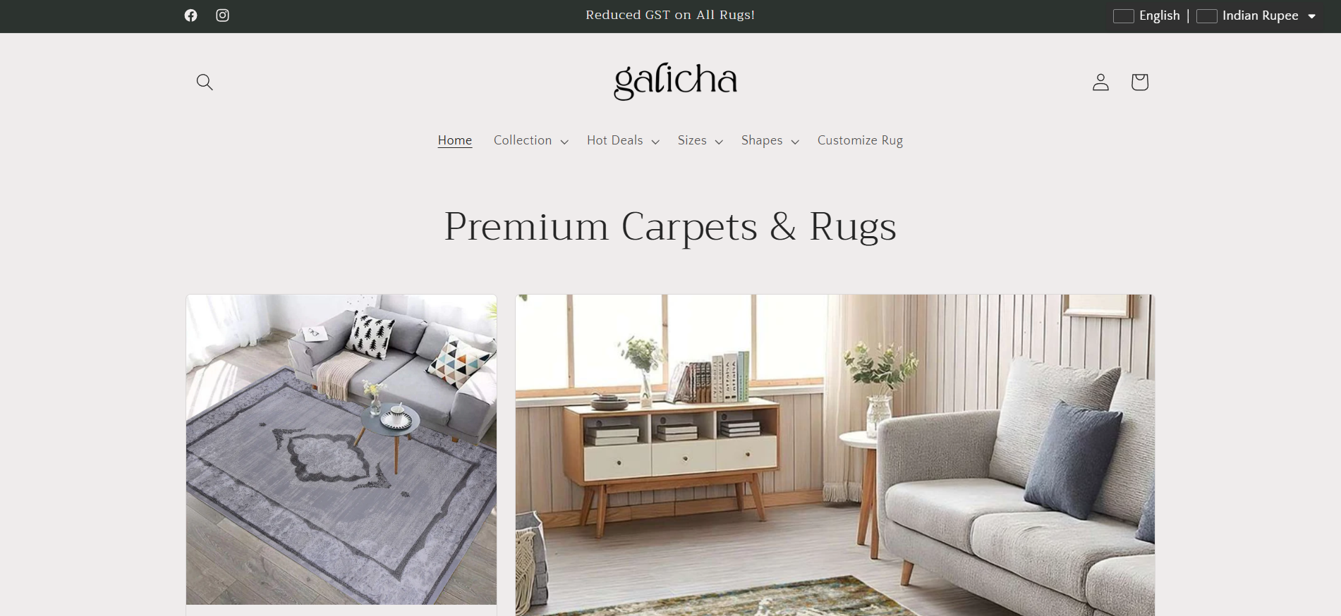 Galicha — premium carpet and rug Shopify store