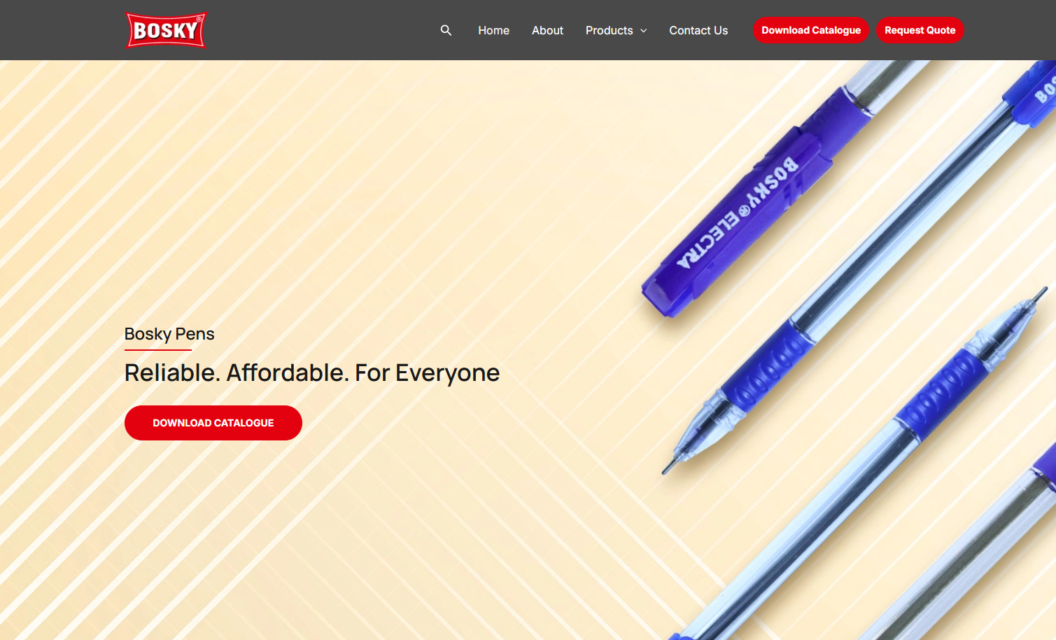 Bosky Pens — catalogue website for pen manufacturer