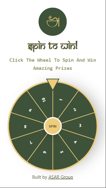 Offers Wheel — restaurant offer web app for Maskaa